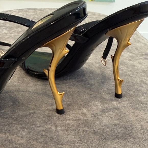 Saint Laurent Black Strappy Heels woman size 9 - Picture 10 of 10